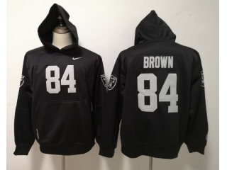 Nike Oakland Raiders #84 Antonio Brown Hoodie Black