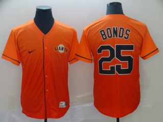 San Francisco Giants #25 Barry Bonds Nike Fade Jersey Orange