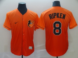 Baltimore Orioles #8 Cal Ripken Nike Fade Jersey Orange