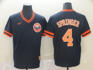 Houston Astros #4 George Springer Nike Cooperstown Collection Legend V-Neck Jersey Blue