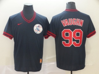 Cleveland Indians #99 Ricky Vaughn Nike Cooperstown Collection Legend V-Neck Jersey Blue