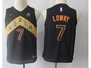 Youth Nike Toronto Raptors #7 Kyle Lowry Black City Swingman Jersey