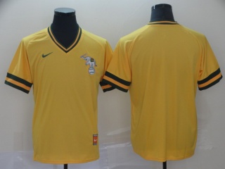Nike Oakland Athletics Blank Cooperstown Collection Legend V-Neck Jersey Yellow