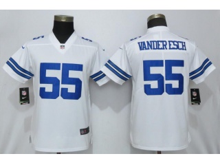 Womens Dallas Cowboys 55 Leighton Vander Esch Vapor Limited Jersey White