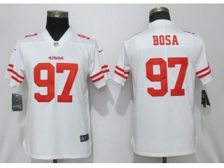 Womens San Francisco 49ers 97 Nick Bosa Esch Vapor Limited Jersey White