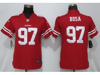 Womens San Francisco 49ers 97 Nick Bosa Esch Vapor Limited Jersey Red