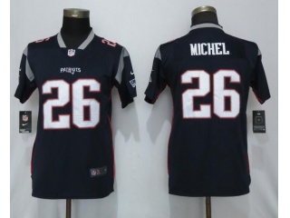 Womens New England Patriots 26 Sony Michel Vapor Limited Jersey Blue