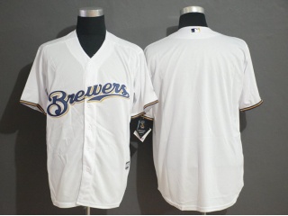 Milwaukee Brewers Blank Cool Base Jersey White