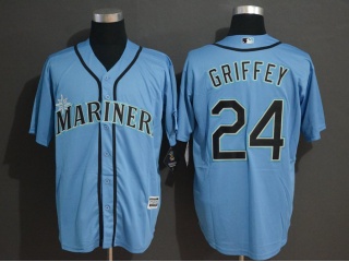 Seattle Mariners 24 Ken Griffey Jr Cool Base Jersey 2019 Light Blue