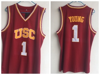 USC Trojans #1 Nick Young Baksetball Jerseys Red