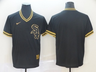 Chicago White Sox Blank Nike Fashion Jersey Black Gold