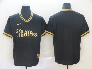 Philadelphia Phillies Blank Nike Fashion Jersey Black Gold
