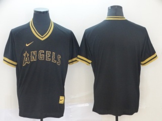 Los Angeles Angels Blank Nike Fashion Jersey Black Gold