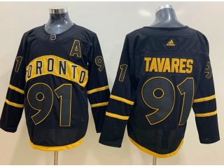 Adidas Toronto Maple #91 John Tavares Jersey Black