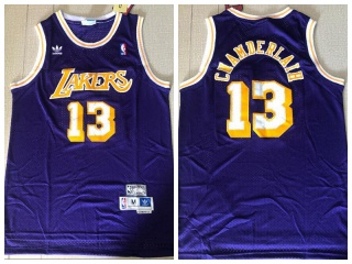 Los Angeles Lakers #13 Wilt Chamberlain Throbwack Jersey Purple