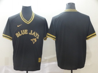 Toronto Blue Jays Blank Nike Fashion Jersey Black Gold
