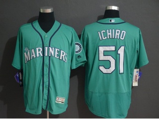 Seattle Mariners 51 Ichiro Suzuki Flex Base Baseball Jersey Green