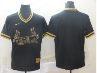 St. Louis Cardinals Blank Fashion Jersey Black Gold