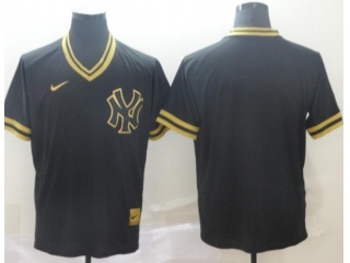 New York Yankees Blank Nike Fashion Jersey Black Gold