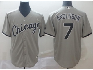 Chicago White Sox #7 Tim Anderson Cool Base Jersey Grey