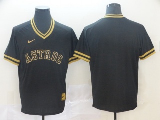 Nike Houston Astros Blank Fashion Jersey Black Gold