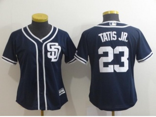 Woman San Diego Padres #23 Fernando Tatis Jr. Jersey Blue