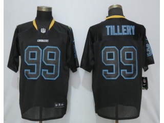 Los Angeles Chargers 99 Jerry Tillery Lights Out Elite Football Jersey Black
