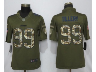 Los Angeles Chargers 99 Jerry Tillery Salute to Service Limited Jersey Green