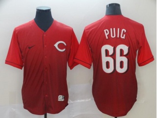 Cincinnati Reds 66 Yasiel Puig Nike Fade Baseball Jersey Red