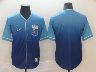 Kansas City Royals Blank Nike Fade Baseball Jersey Blue