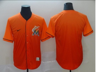 Miami Marlins Blank Nike Fade Baseball Jersey Orange