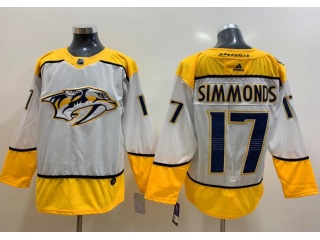 Adidas Nashville Predators #17 Wayne Simmonds Hockey Jersey White