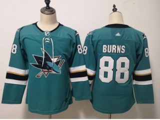 Adidas Woman San Jose Sharks #88 Brent Burns Hockey Jersey Green