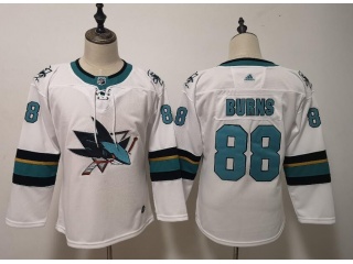 Adidas Woman San Jose Sharks #88 Brent Burns Hockey Jersey White