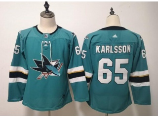 Adidas Woman San Jose Sharks #65 Erik Karlsson Hockey Jersey Green