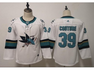 Adidas Youth San Jose Sharks Jerseys #39 Logan Couture Hockey Jersey White