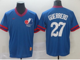 Montreal Expos #27 Vladimir Guerrero JR Nike Cooperstown Collection Legend V-Neck Jersey Blue