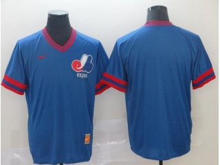 Montreal Expos Blank Nike Cooperstown Collection Legend V-Neck Jersey Blue