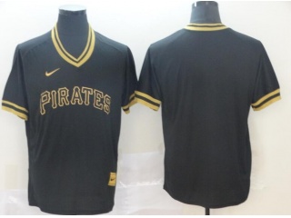 Pittsburgh Pirates Blank Fashion Jersey Black Gold