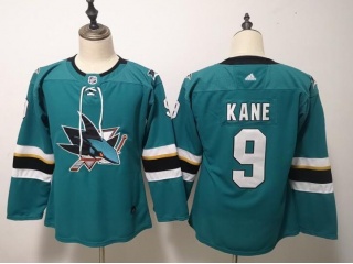 Adidas Woman San Jose Sharks Jerseys #9 Evander Kane Hockey Jersey Green