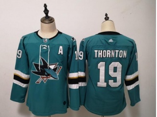 Adidas Woman San Jose Sharks #19 Joe Thornton Hockey Jersey Green