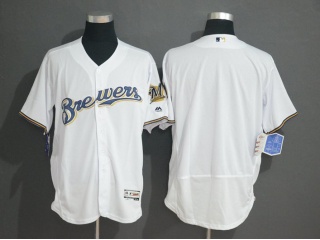 Milwaukee Brewers Blank Flex Base Jersey All White