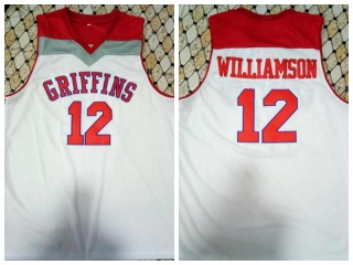 Spartanburg Day School Griffins 12 Zion Williamson Basketball Jersey White