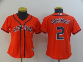 Woman Houston Astros #2 Alex Bregman Jersey Orange