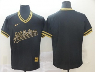Oakland Athletics Blank Fashion Jersey Black Gold