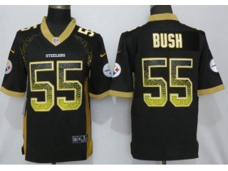 Pittsburgh Steelers #55 Devin Bush Drift Fashion Vapor Untouchable Limited Jersey Black