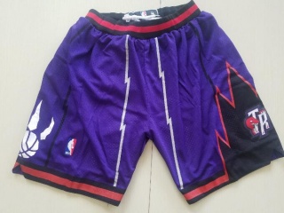 Nike Toronto Raptors Purple Throwback Basketball Shorts w/ Pockets