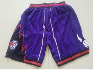 Nike Toronto Raptors Purple Throwback Basketball Shorts w/ Pockets