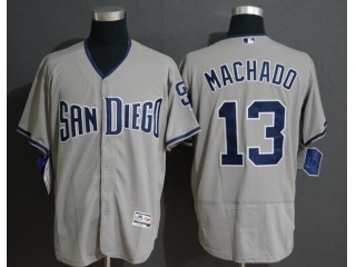 San Diego Padres 13 Manny Machado Flexbase Jersey Gray