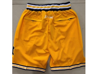 Michigan Wolverines Throwback Basketball Short Yellow